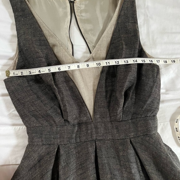 Trista + Tristan Kristine Megrikian Stunning Avante Garde Linen Dress Size 8 EUC - Picture 10 of 16